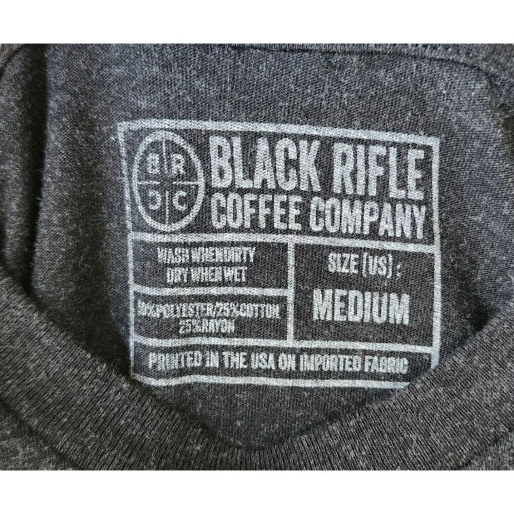 Black Rifle‎ Coffee Company Size Medium Gray Don't Tread On Me Snake USA T Shirt